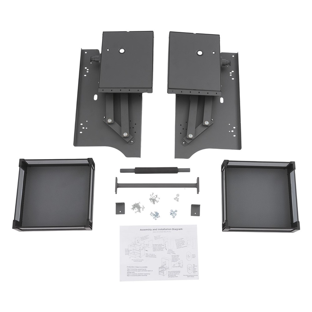 Kitchen Shelf Rack Upper Cabinet 2-Tier Pull Down Cabinet Organizer Rack