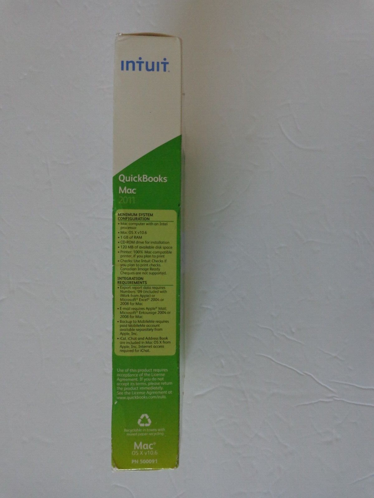 Intuit QuickBooks 2011 for Mac OS X v10.6