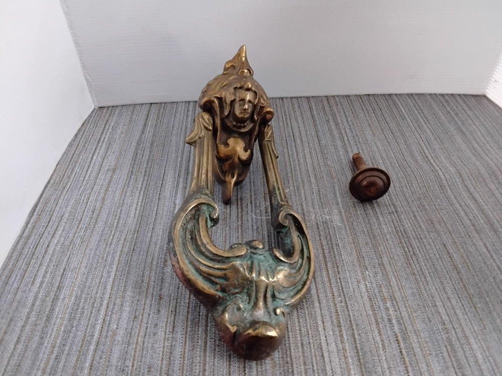 Antique Brass Victorian Era Door Knocker