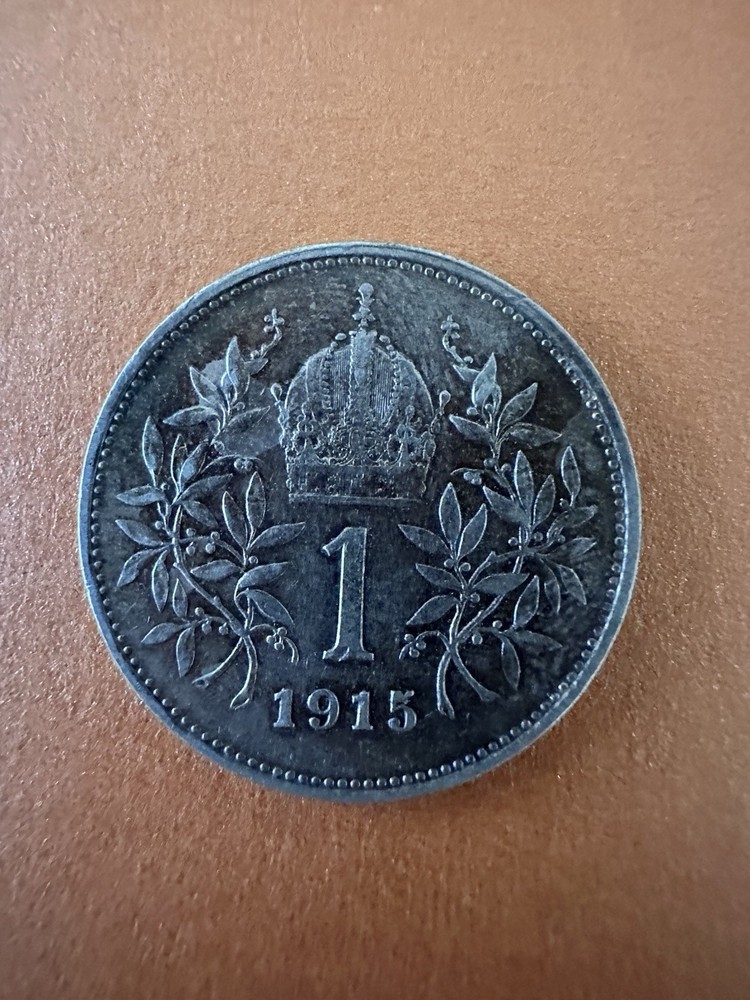 AUSTRIA EMPIRE 1 CORONA 1915 Silver