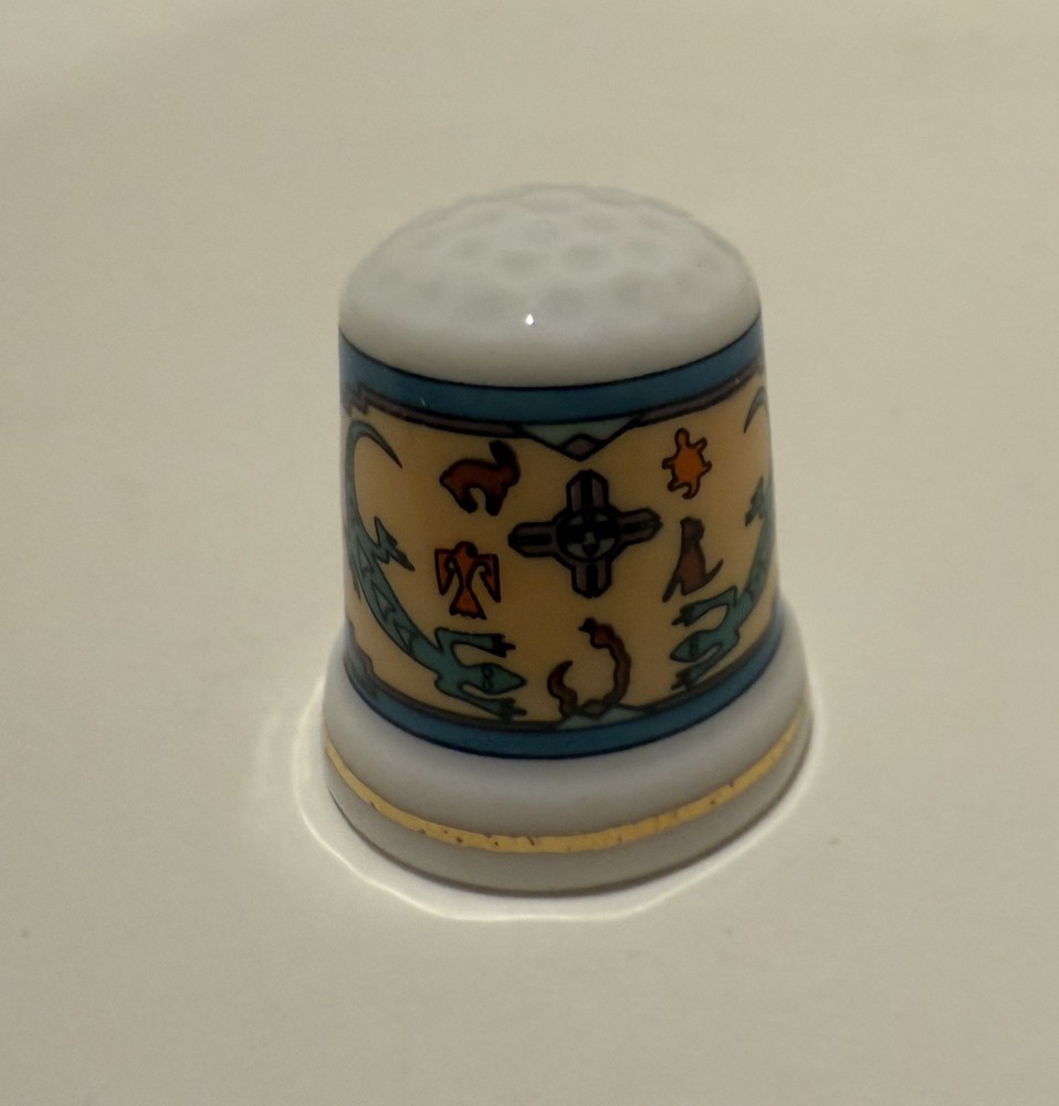 Aztec Porcelain Thimble