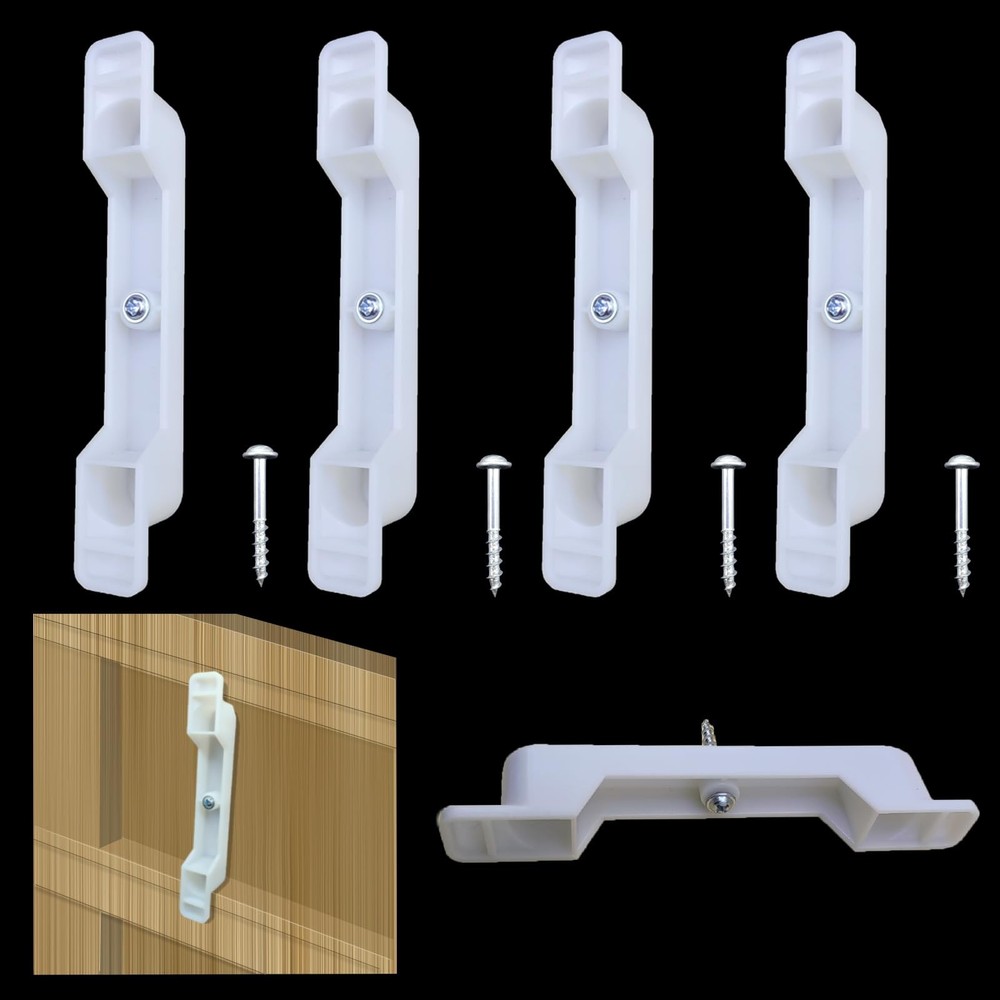 fallingstar 2 Sets (4 clips) False Front Connector & Cabinet Clips 4 White