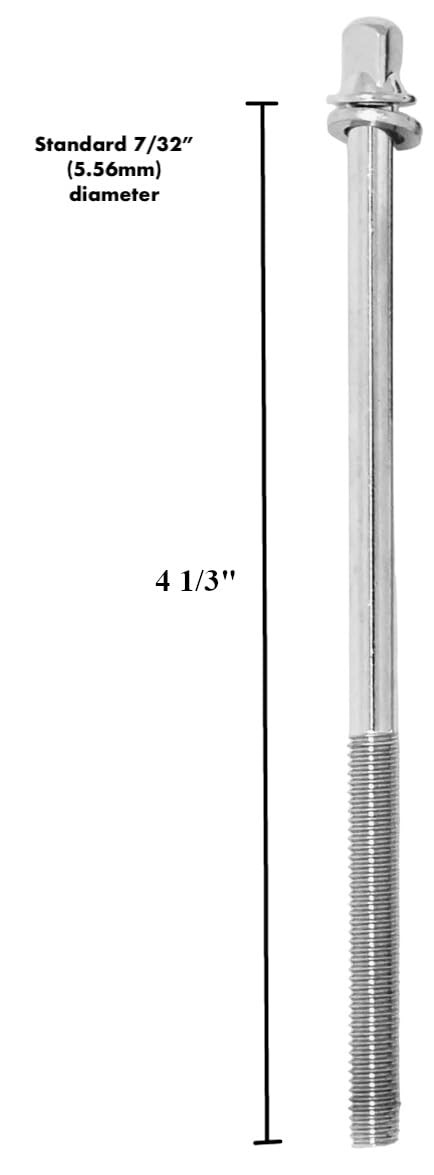 AIAS Bass Drum Tension Rods (20 Pack) – 4 1/3" Length – 7/32" 4 1/3 inch