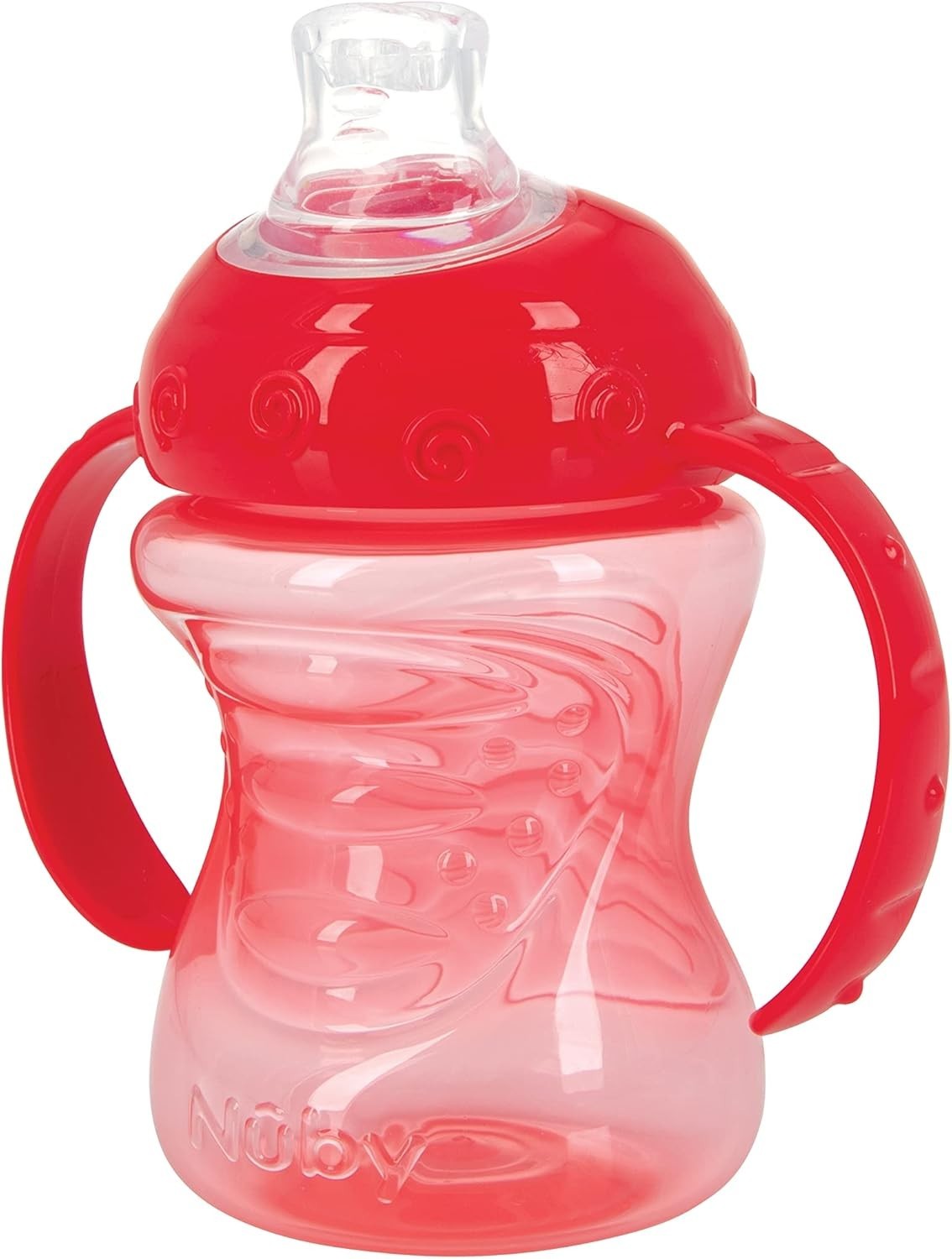 4 PACK Nuby Two-Handle No-Spill Super Spout Grip N' Sip Cup 8 Ounce Colors Vary