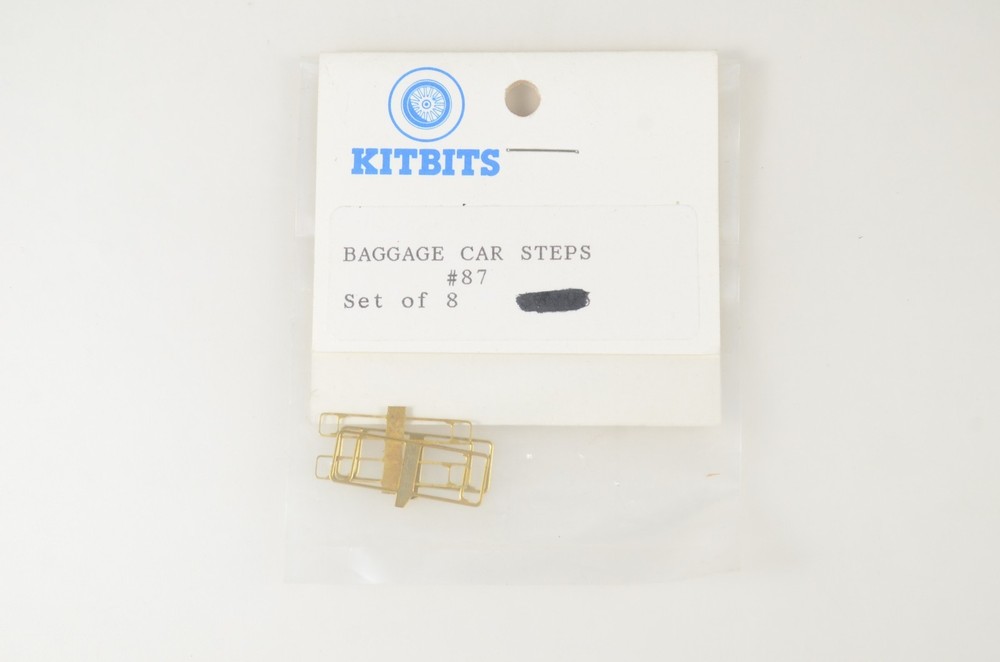 Kitbits HO Photo Etch Baggage Car Steps - Two Styles - 87