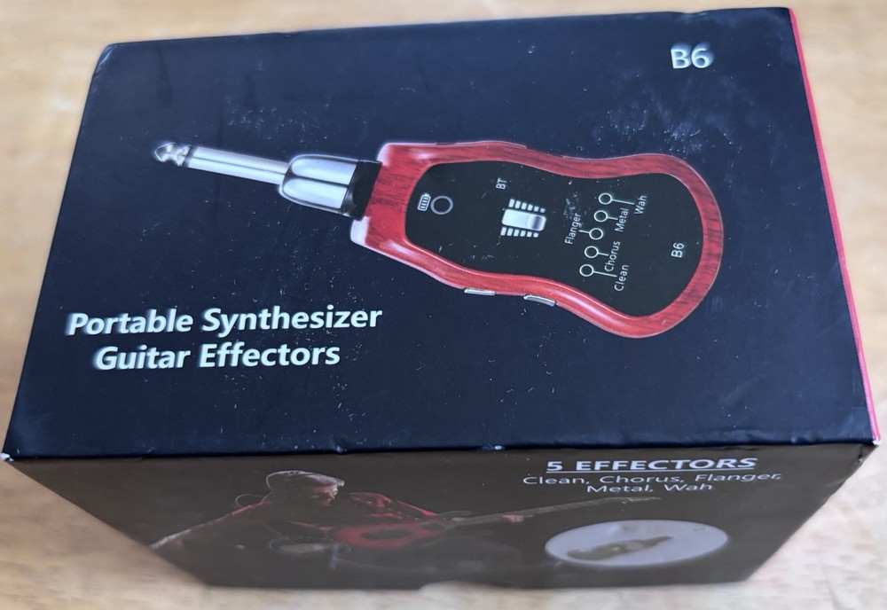 Portable Synthesizer Guitar Effector B6:  5 Effectors Red (Open Box)