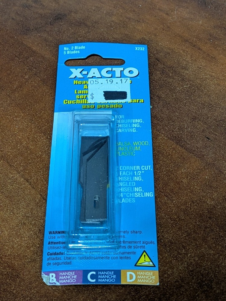 X-ACTO - #X232 - Heavy Duty Blade Assortment - 5 Pack - NOS