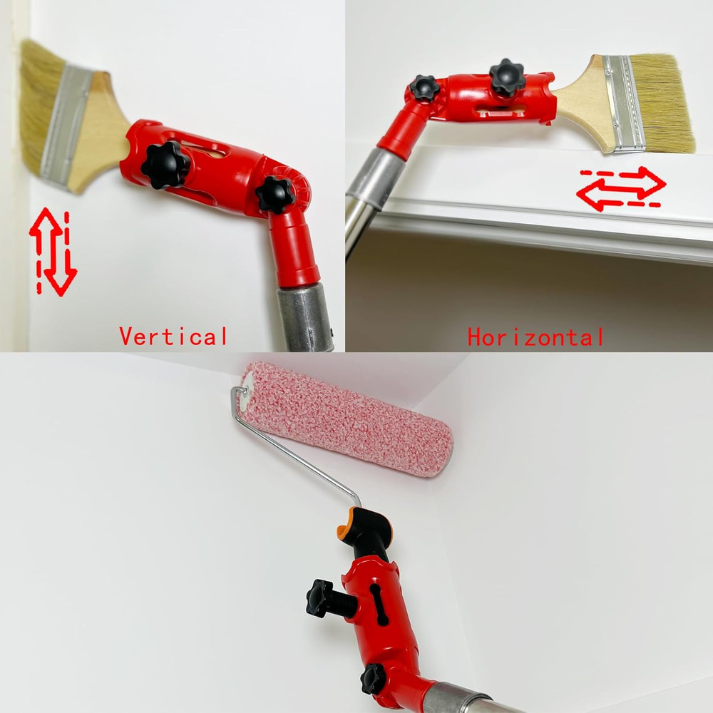 Multi-Angle Paint Brush Extender for High Ceiling,Extension Pole Attachment Hold