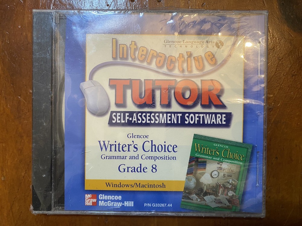 Interactive Tutor Self-Assessment Software Glencoe Language Arts Grade 8 New