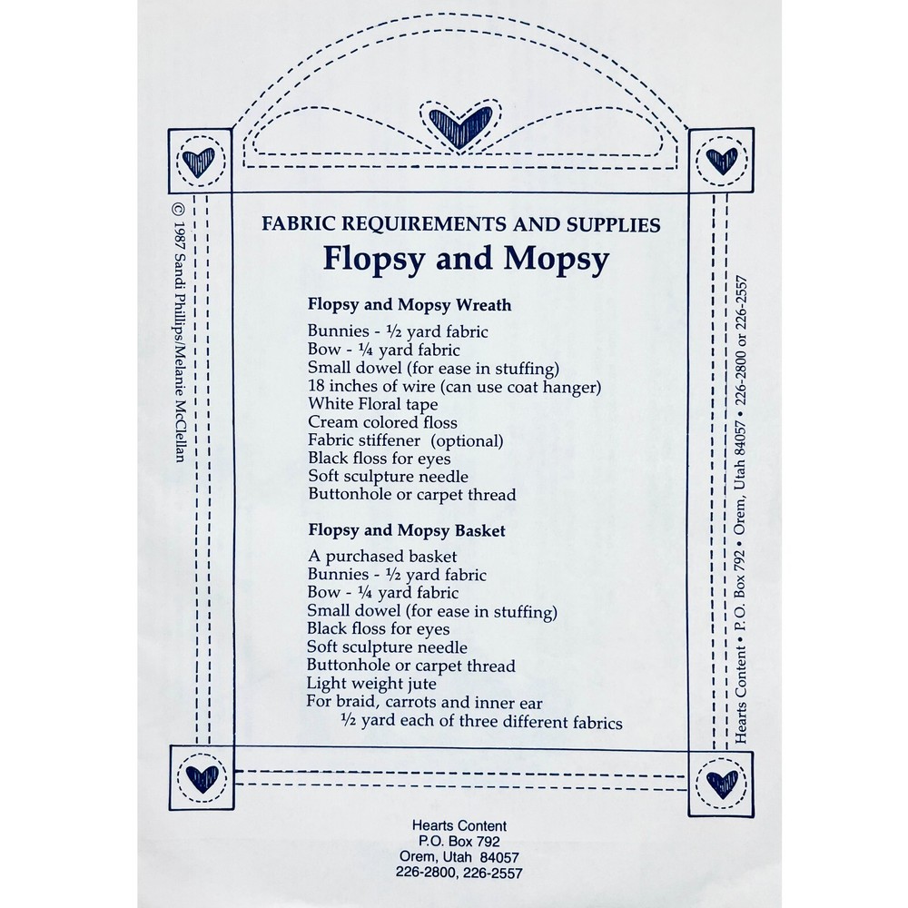 Flopsy and Mopsy Easter Bunny Wreath and Easter Basket PATTERN by Hearts Content