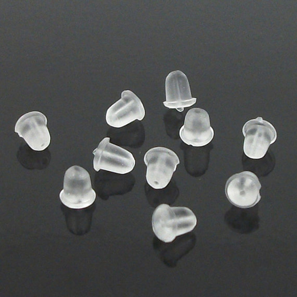 X100 Earrings Silicone Rubber Plug Stud Stoppers Findings Post Backs Backing