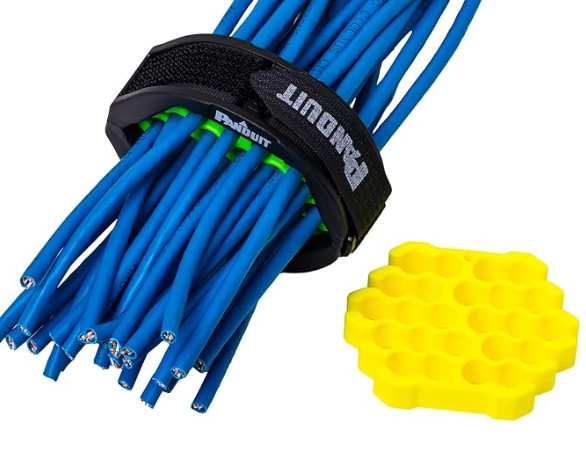 Cable Comb Organizer Puck, Dressing Cat5, Cat5e, Cat6, Cat6A Cables Data Cabling