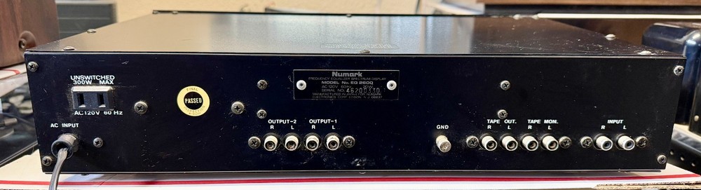 Numark EQ 2600 Tone Computer Display Stereo Frequency Equalizer Tested SEE VIDEO
