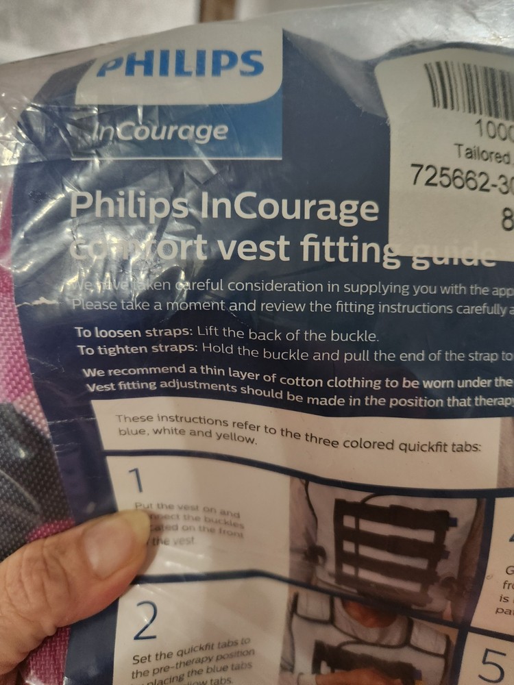 Philips inCourage ICS-1M-US-A RespirTech vest jacket size 38.