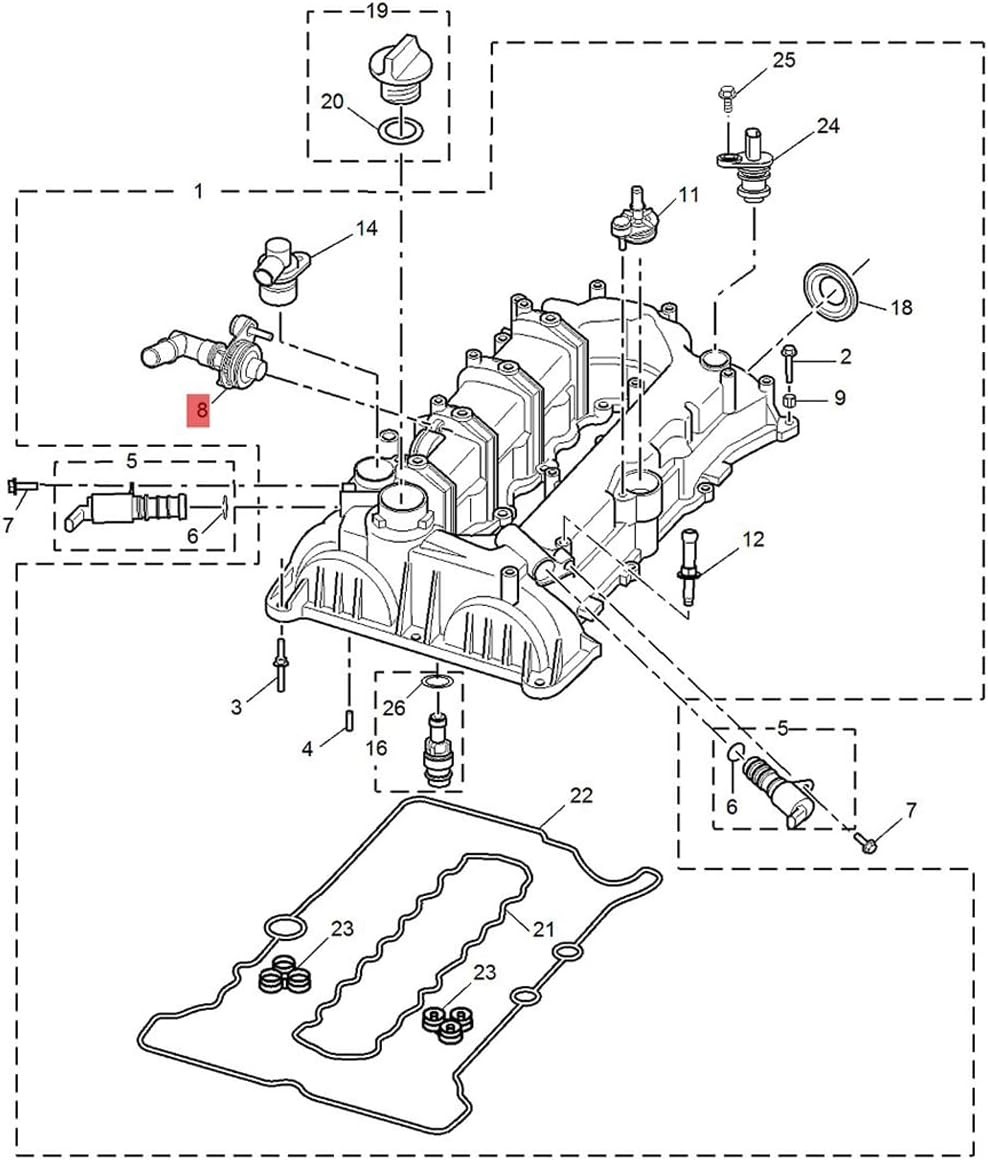 PCV Valve for Chevrolet Cruze Malibu for Cadillac Terrain for Buick No.12685407