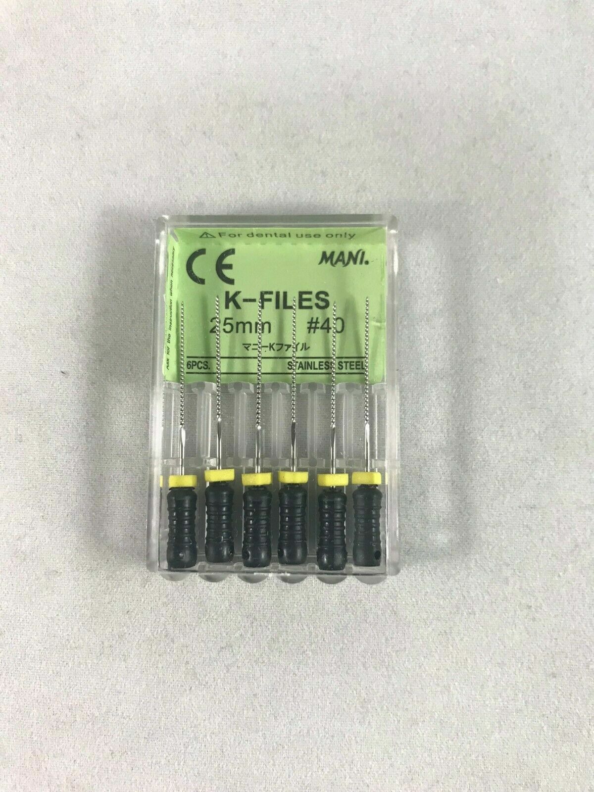 Mani Dental Root Canal Endo Stainless Steel K-files 25mm All Sizes 30 Files/pk