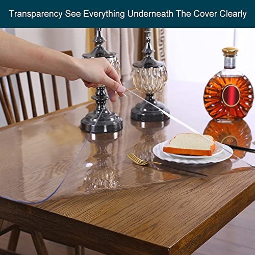 Clear Table Protector Plastic 40"x58" Clear Color Rectangle Shape 1.5mm Thick