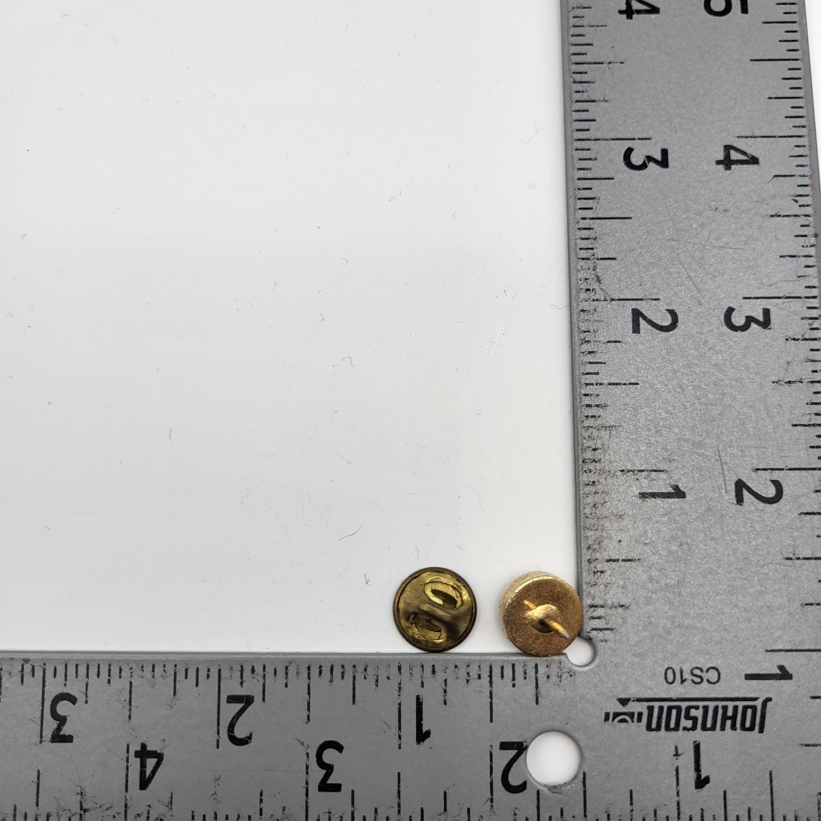 Dapper Vintage Rivoli red rhinestone tie tack lapel pin Preppy Hipster