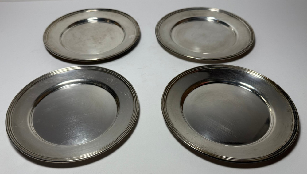 4 x FB Rogers Silver Co 6” Dessert Appetizer Plates 1025