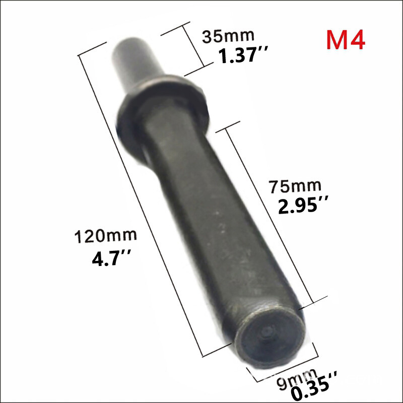 New 6Pcs/set 4.7'' Semi Hollow Solid Air Hammer Tool Accessories Rivet W/ Chisel
