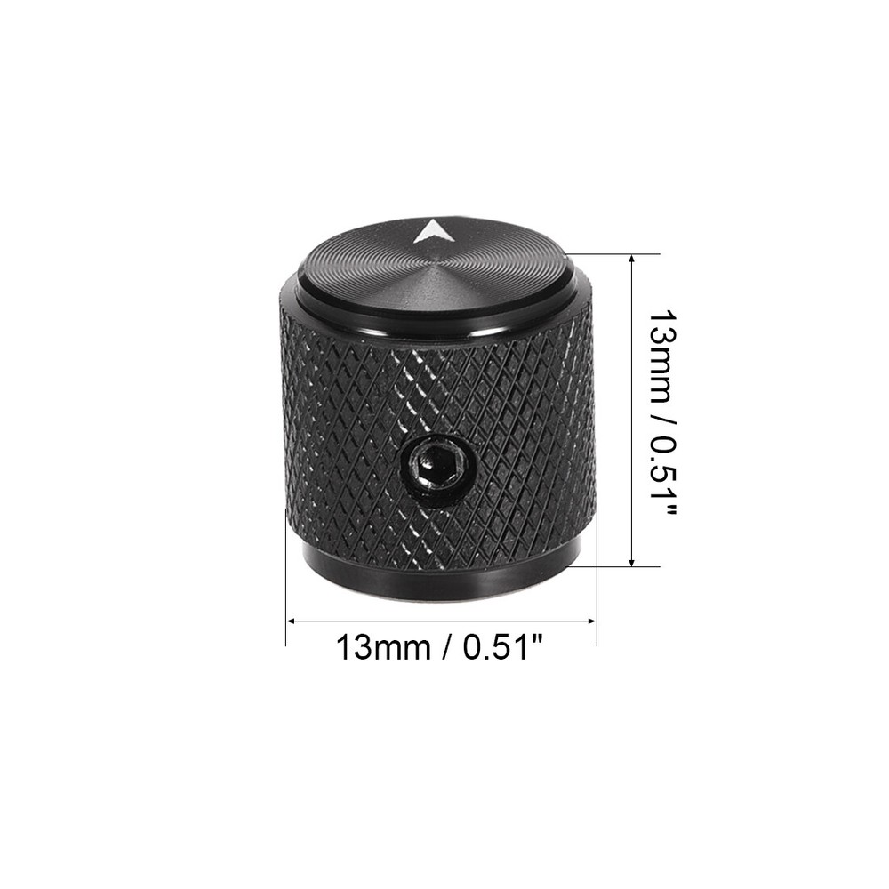 Volume Control Potentiometer Button Amplifier Aluminum Guitar Black-