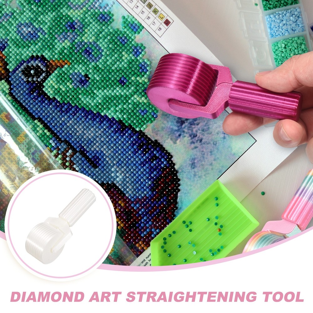2Pcs Diamond Art Roller, Detachable Diamond Paint Tools(White)