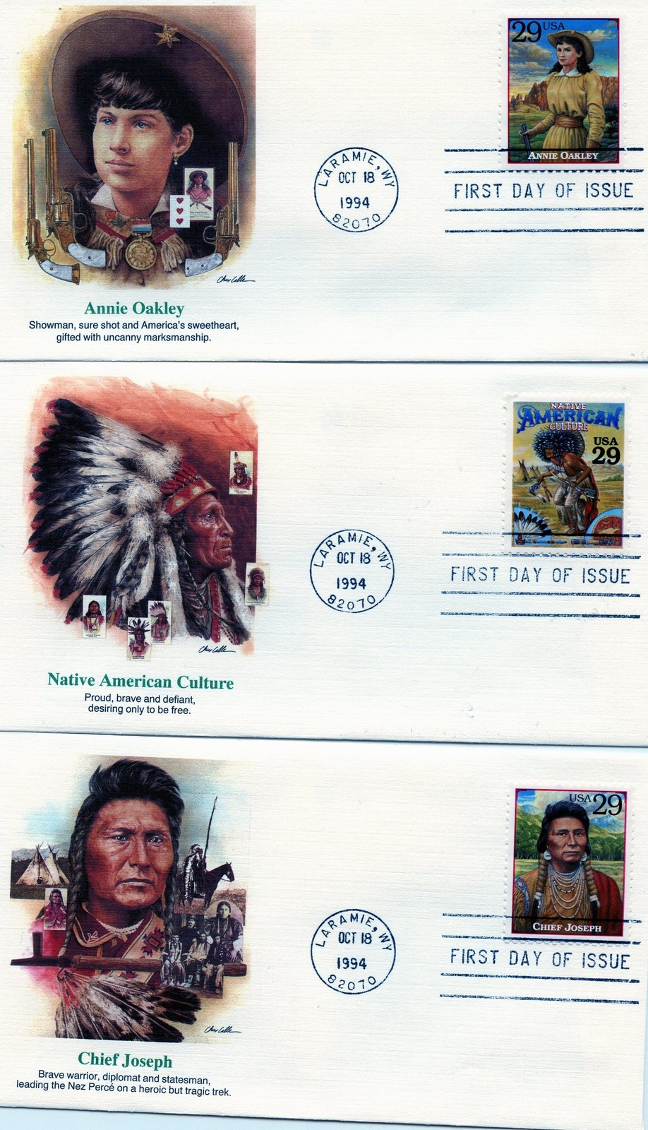 WWLF FLEETWOOD CACHET FDC LEGENDS OF THE WEST 2869a-t COMPLETE SET OF 20 COVERS