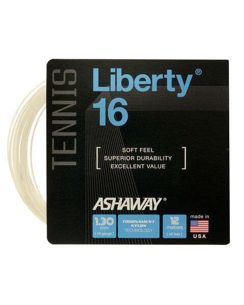 Ashaway LIBERTY 16 Tennis String Set-White
