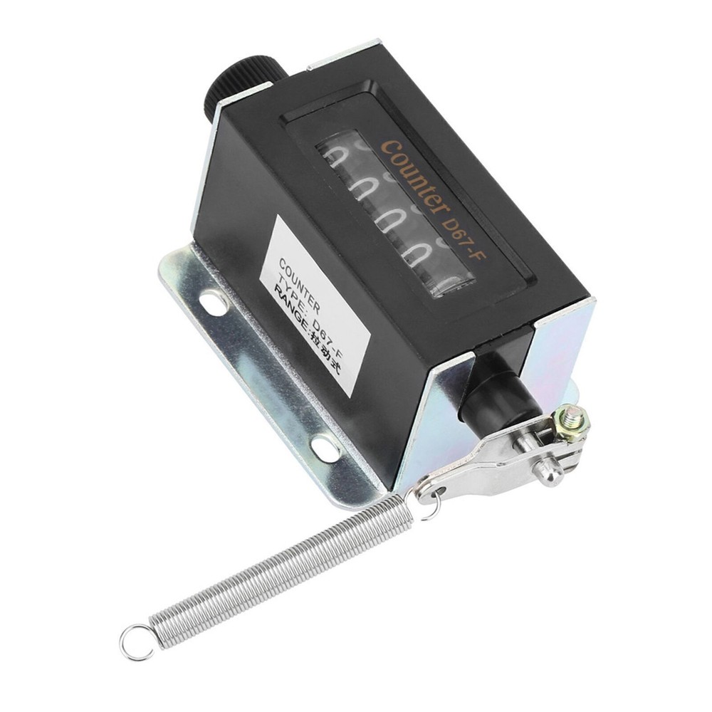 D67F 5 Digit Mechanical Resettable Manual Hand Pull Stroke Tally Counter