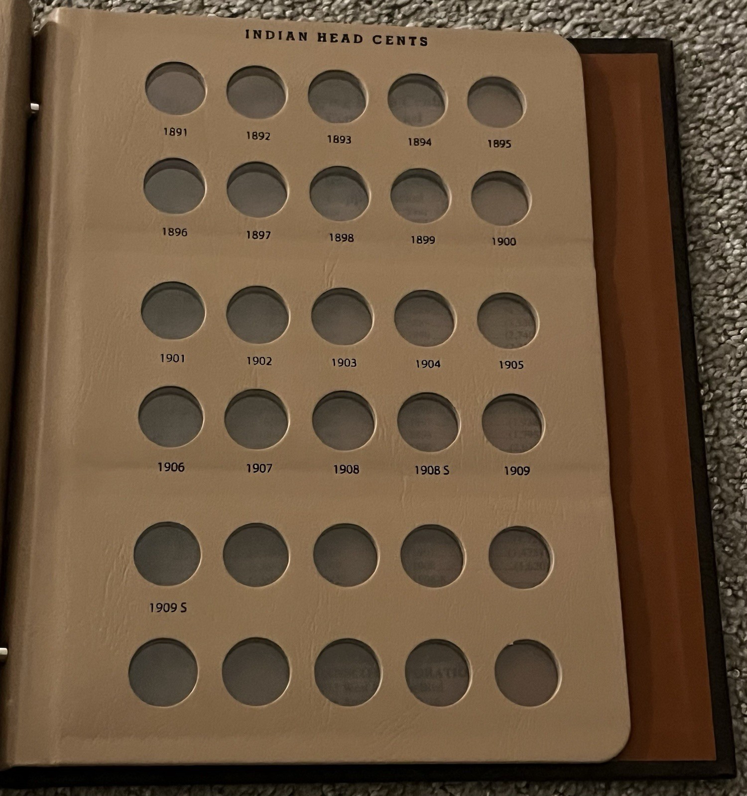 DANSCO COIN ALBUM #7101 FLYING EAGLE AND INDIAN HEAD CENTS 1857-1909