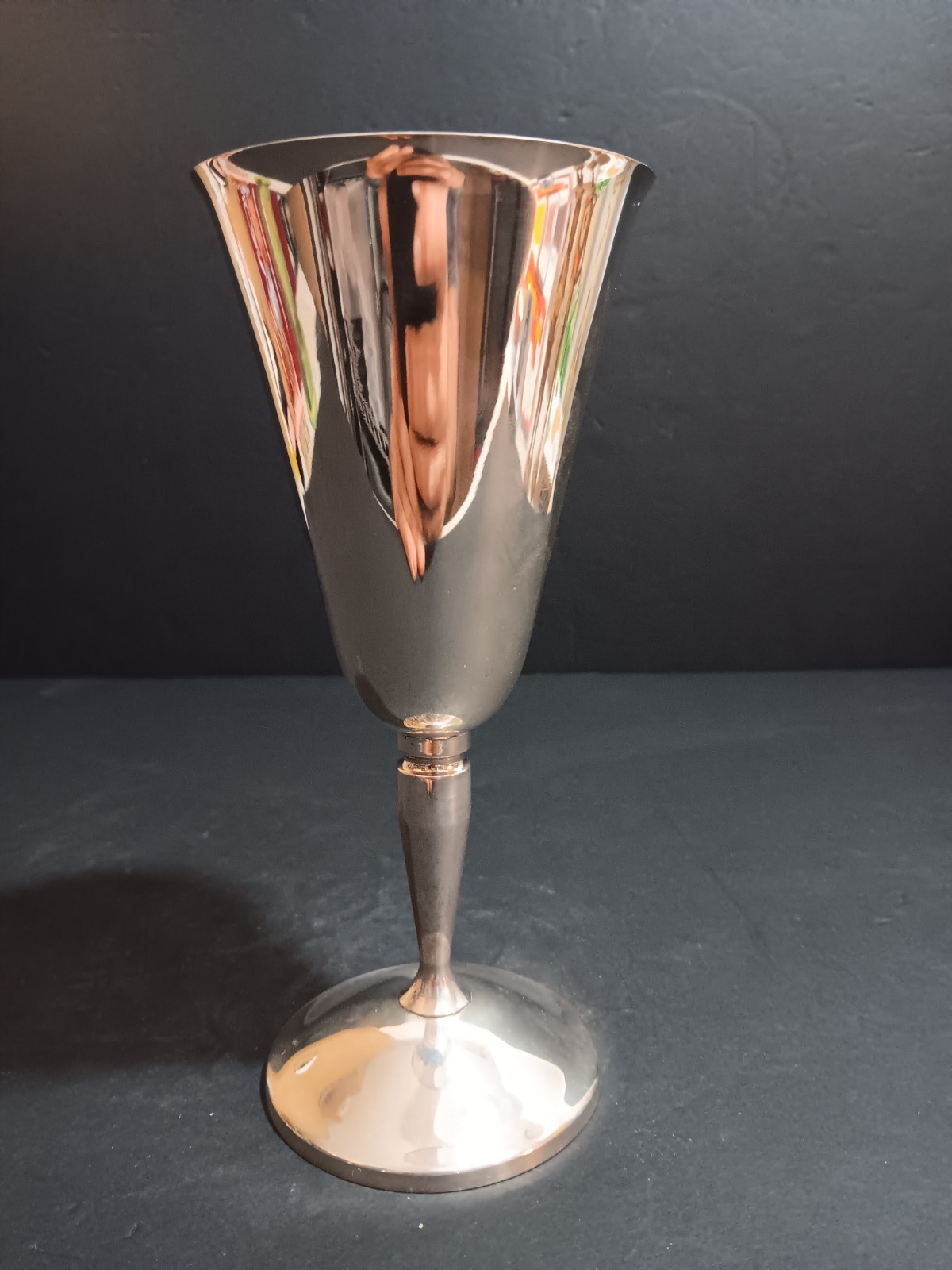 Vintage Crosby Spain Silver Plated Goblet Chalice Cup Wine Glass Made in Spain