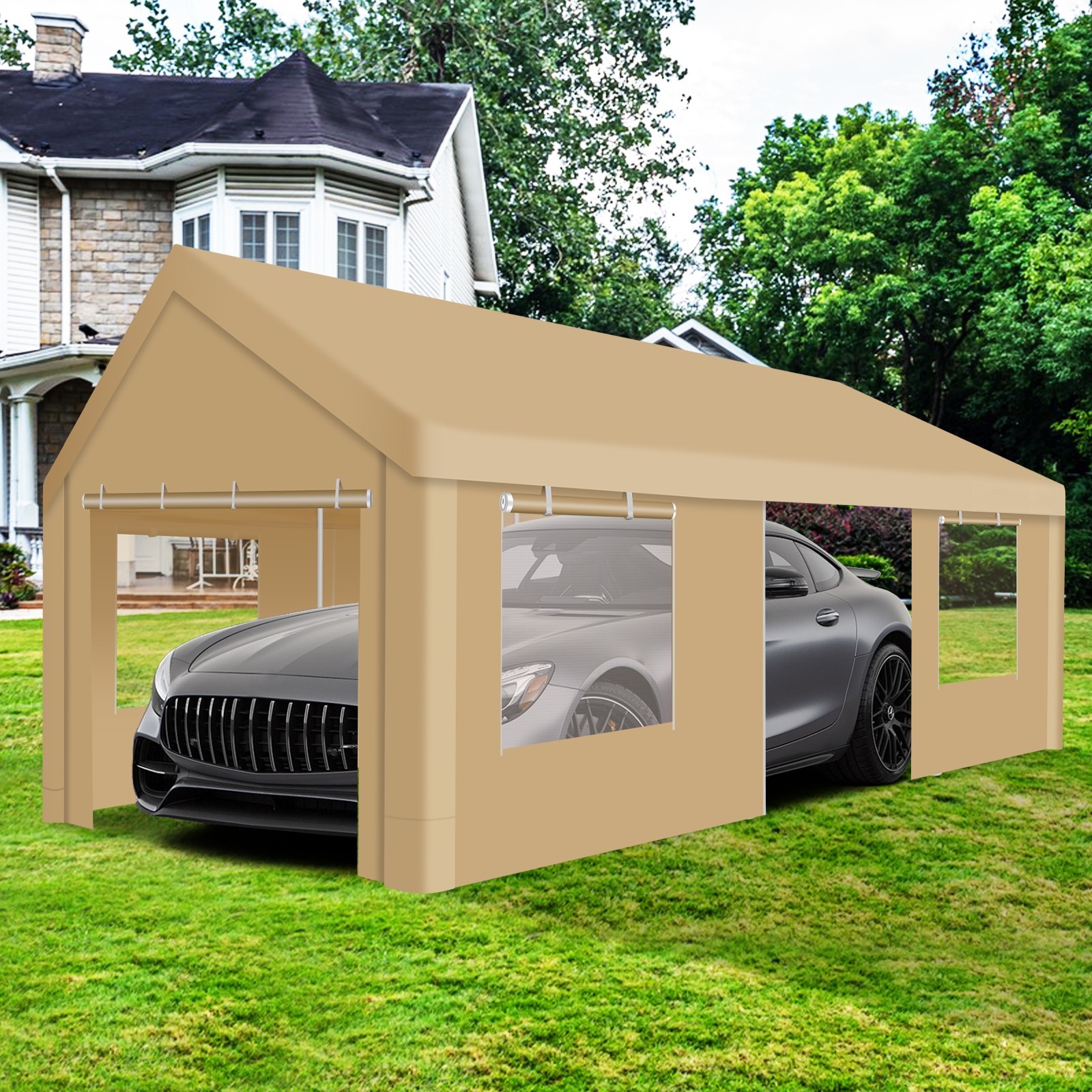 12x20 Carport Canopy Shelter Garage Heavy Duty Outdoor Tent