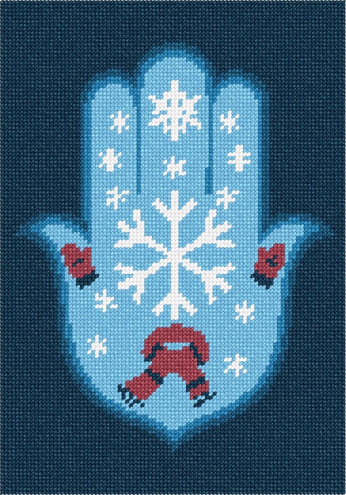 Hamsa Season Winter Needlepoint Canvas