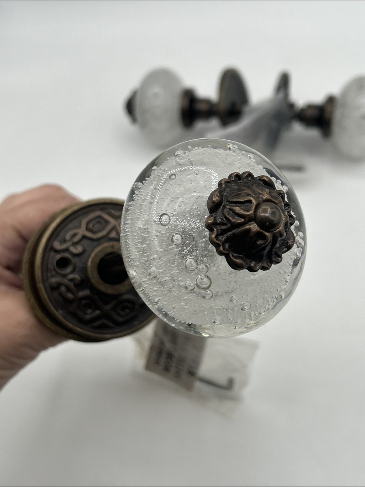 TWO Bubble Glass Knob Pull Decorative Door Knobs Hardware by Hobby Lobby