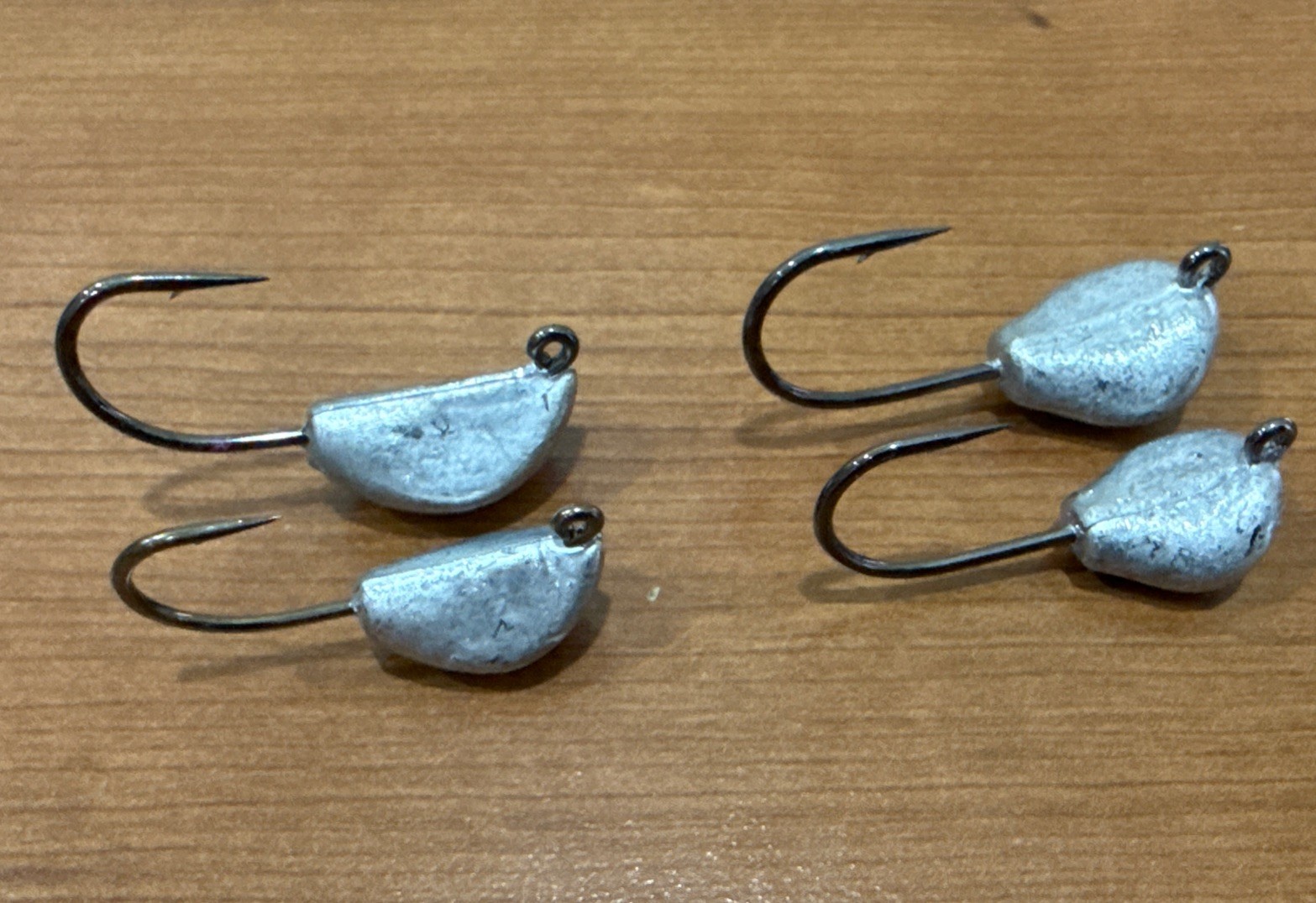 50 Unpainted Banana Sheep Tog Jigs, 1/2oz 2x Black Nickel Hooks