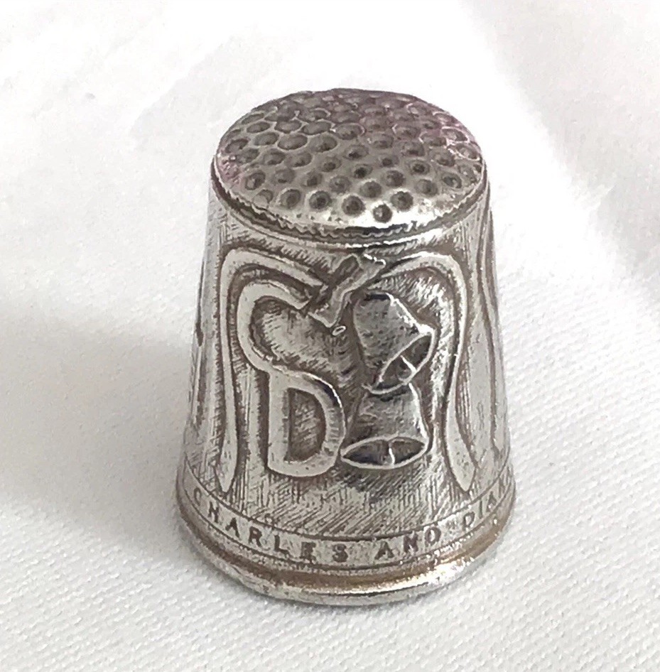 1981 Solid Silver Thimble Commemorating Charles & Diana Wedding by Ammonite Ltd.