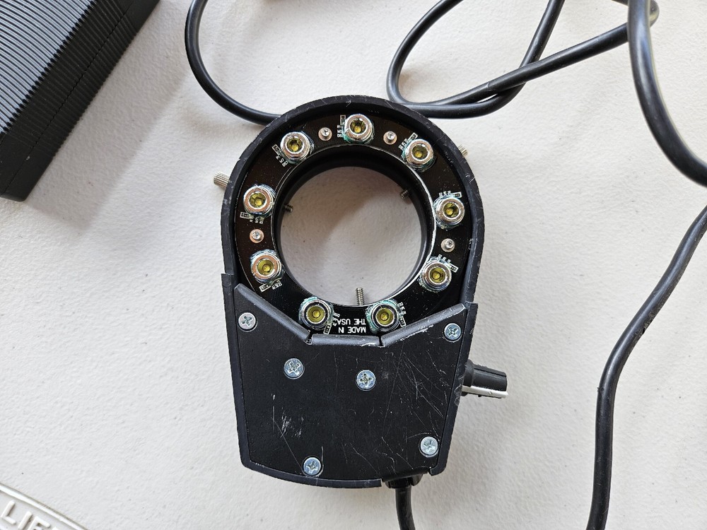 Micro-Lite, LV2000-B, Ring Illuminator light, With Power Supply, LED light used