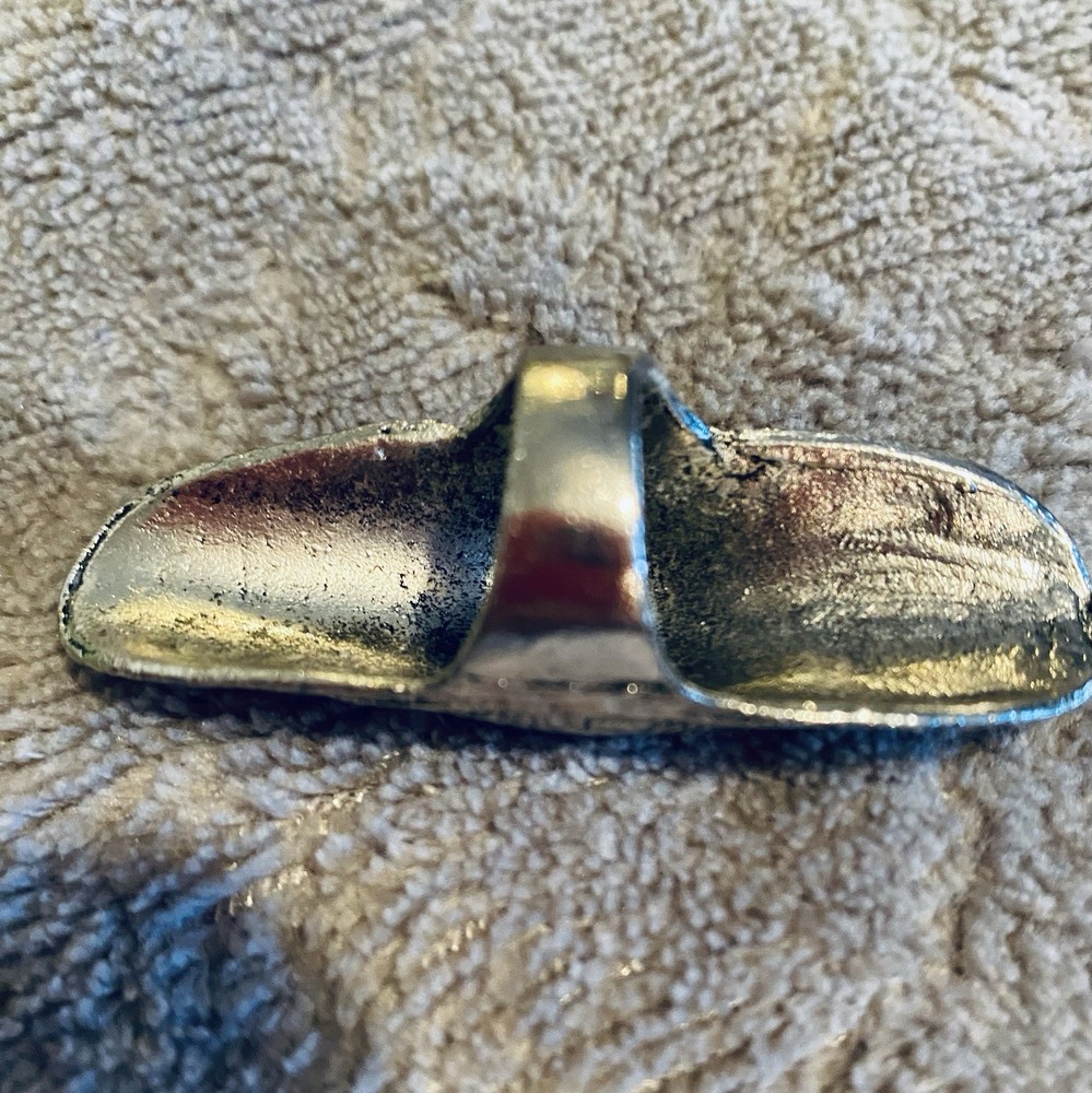 Silvertone Etched Long Knuckle Ring Sun Boho Style ~ Size 6 (A30)