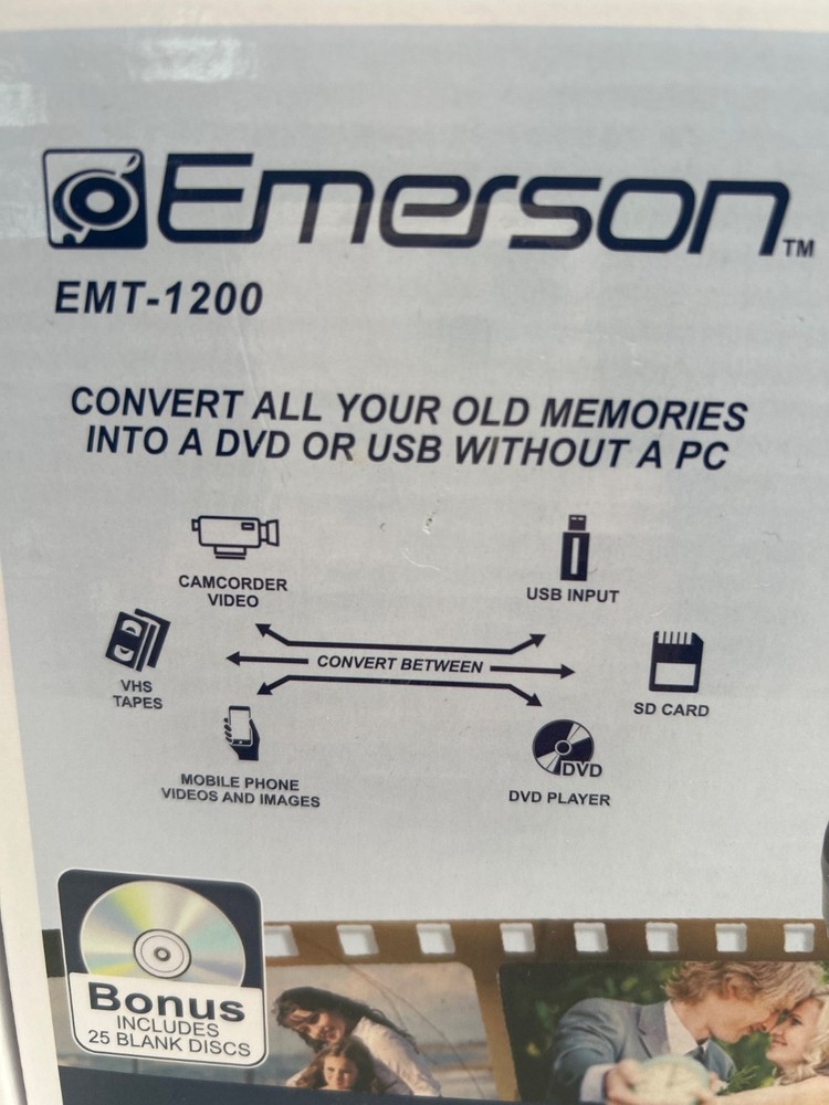 Emerson EMT-1200 Multi-Function Media Recorder DVD USB AV SD Card Input New