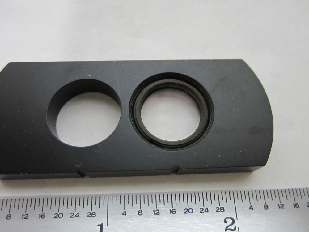 MICROSCOPE PART FILTER SLIDE + LENS OPTICS AS IS BIN#R5-23