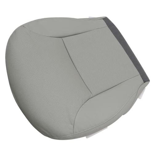 Driver Side Bottom Replacement Perforated Leather Replacement Seat Cover Gray
