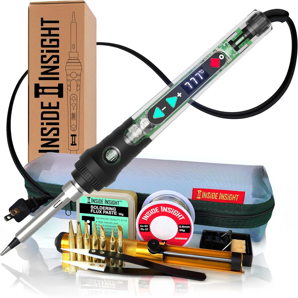 Lnside Lnsight 68W Adjustable Temperature Soldering Iron Kit for DIY Projects