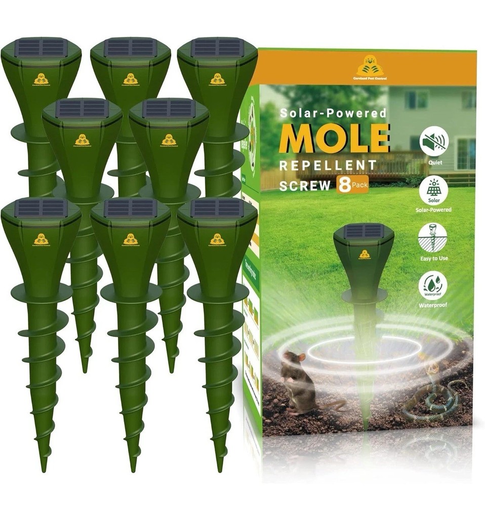 Solar-powered Mole Repellent Screw (8 Pack)