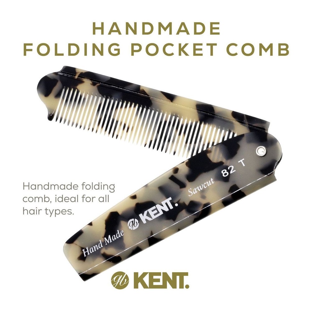 4" Handmade Fine Tooth Folding Pocket Comb for Men