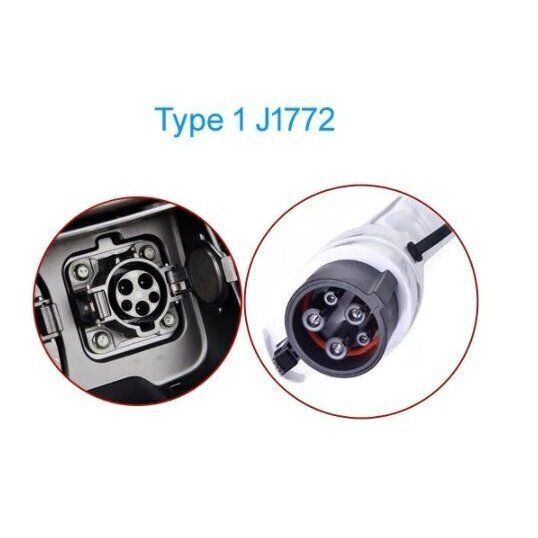 Type 1 - Type 2 Charging Cable, 5m Long, 7kW, 1 Phase