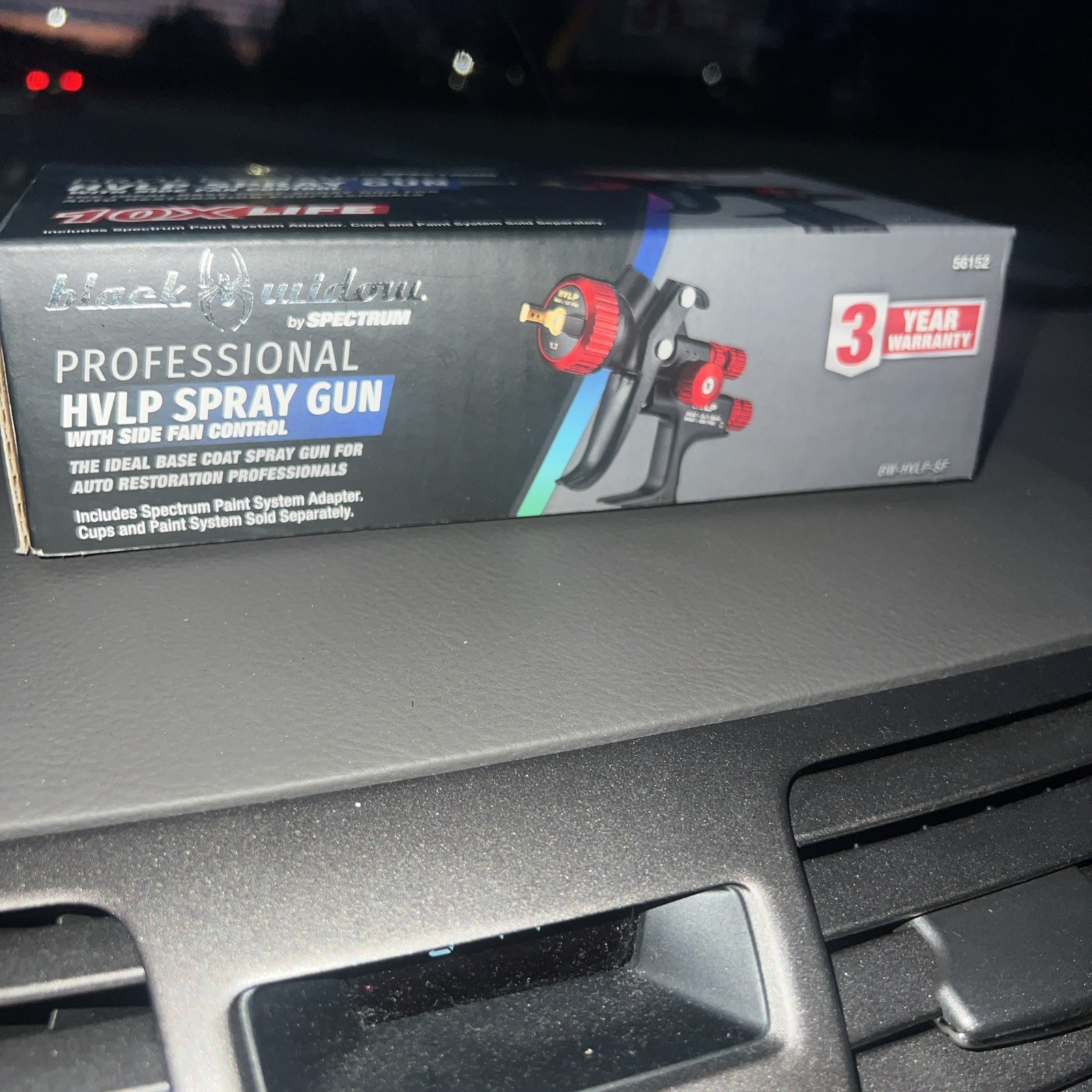 Black Widow By Spectrum 56153 Professional HTE Spray Gun With Side Fan Control