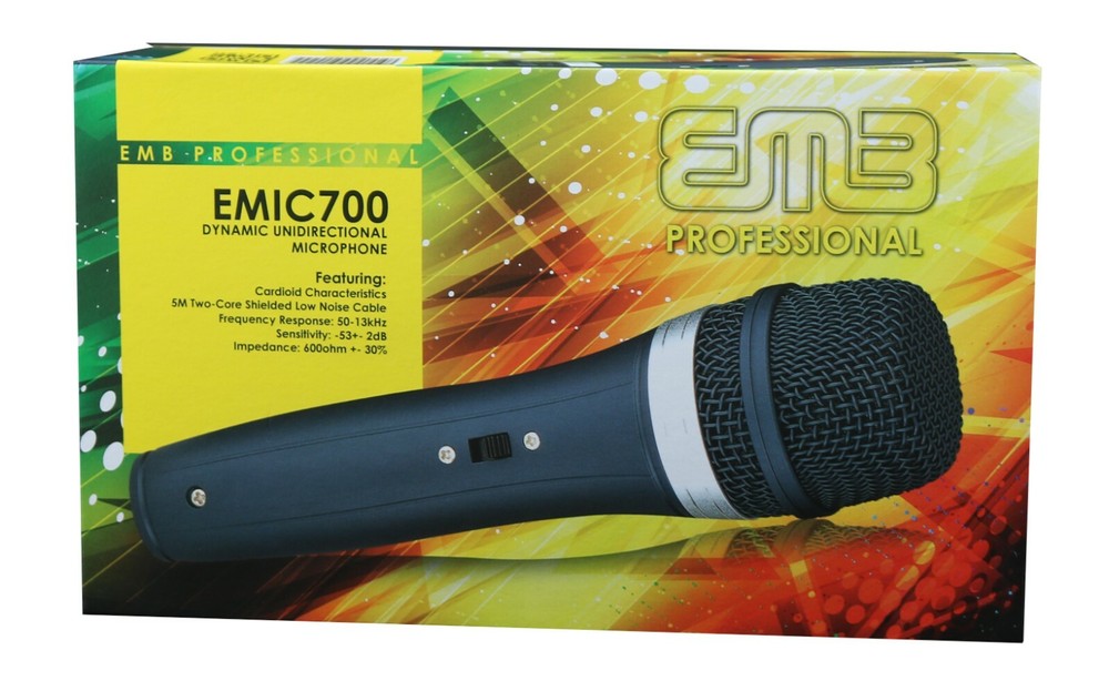 2x EMB Professional EMIC700 Dynamic Unidirectional Microphones