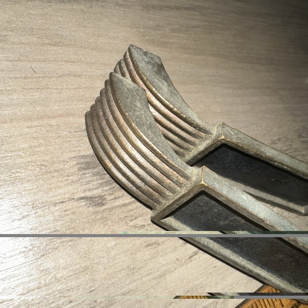 2 Brass Drawer Pulls Mid Century Vintage Pulls