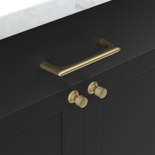 10 Pack Brushed Gold Cabinet Knobs Brass Kitchen Cabinet Knobs, Gold Dresser