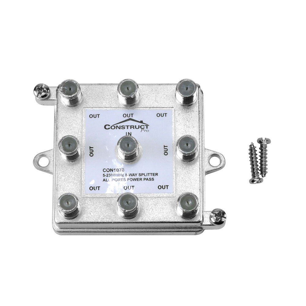*OPEN BOX* Construct Pro Vertical 8-Way 5-2300MHz Coax Splitter